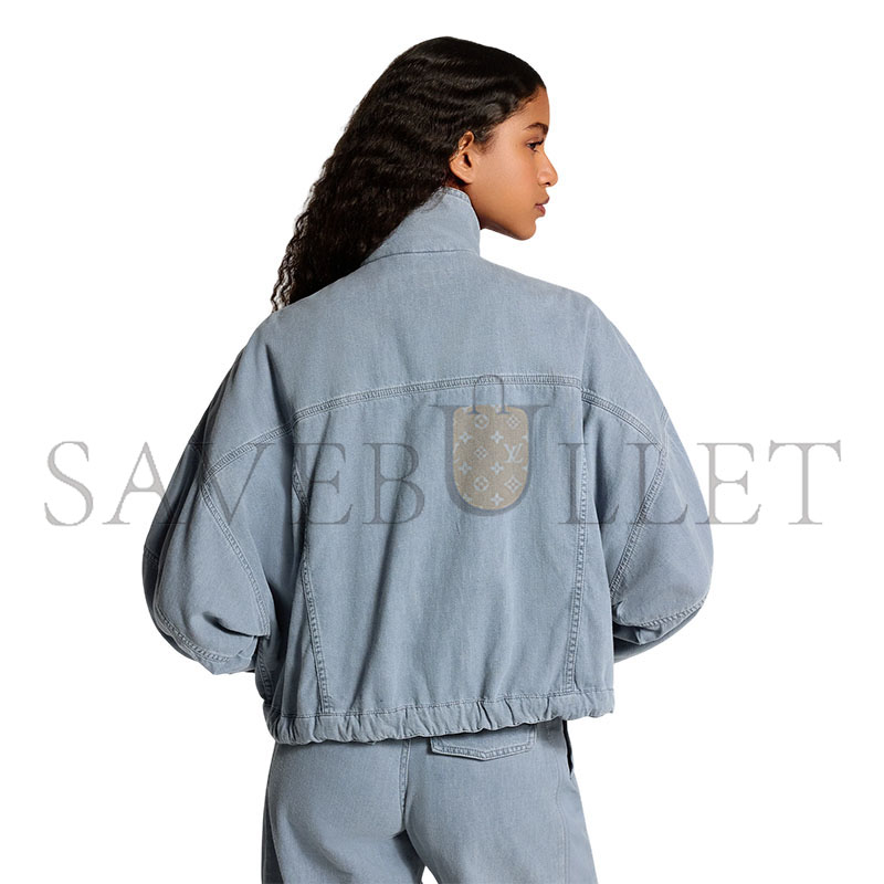 LOUIS VUITTON UTILITY POCKET WASHED DENIM JACKET 1AK1CX